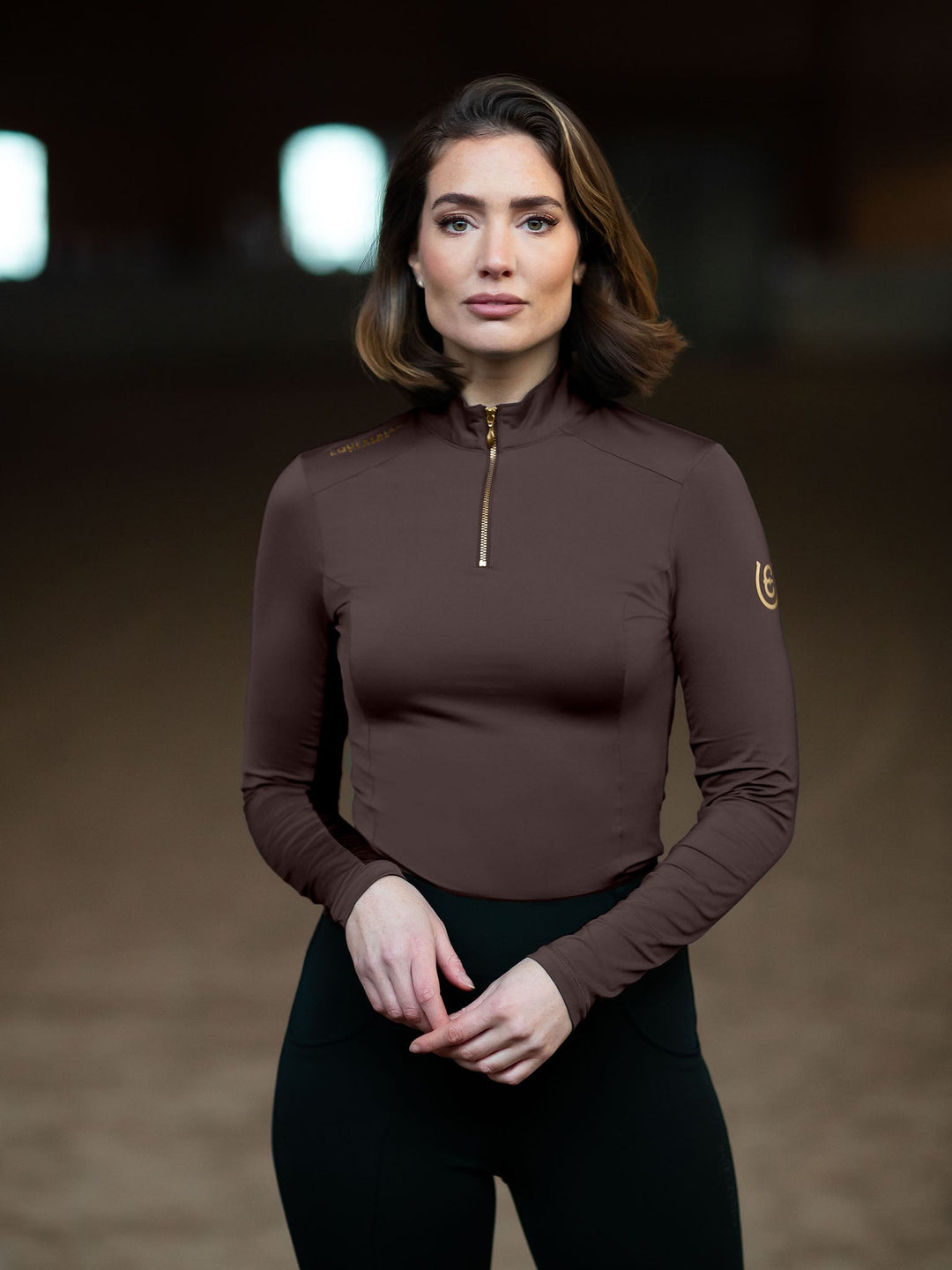 Equestrian Stockholm Air Breeze Sunshirt Golden Brown - Top - Kingdom Equestrian