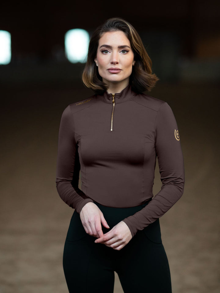 Equestrian Stockholm Air Breeze Sunshirt Golden Brown - Top - Kingdom Equestrian