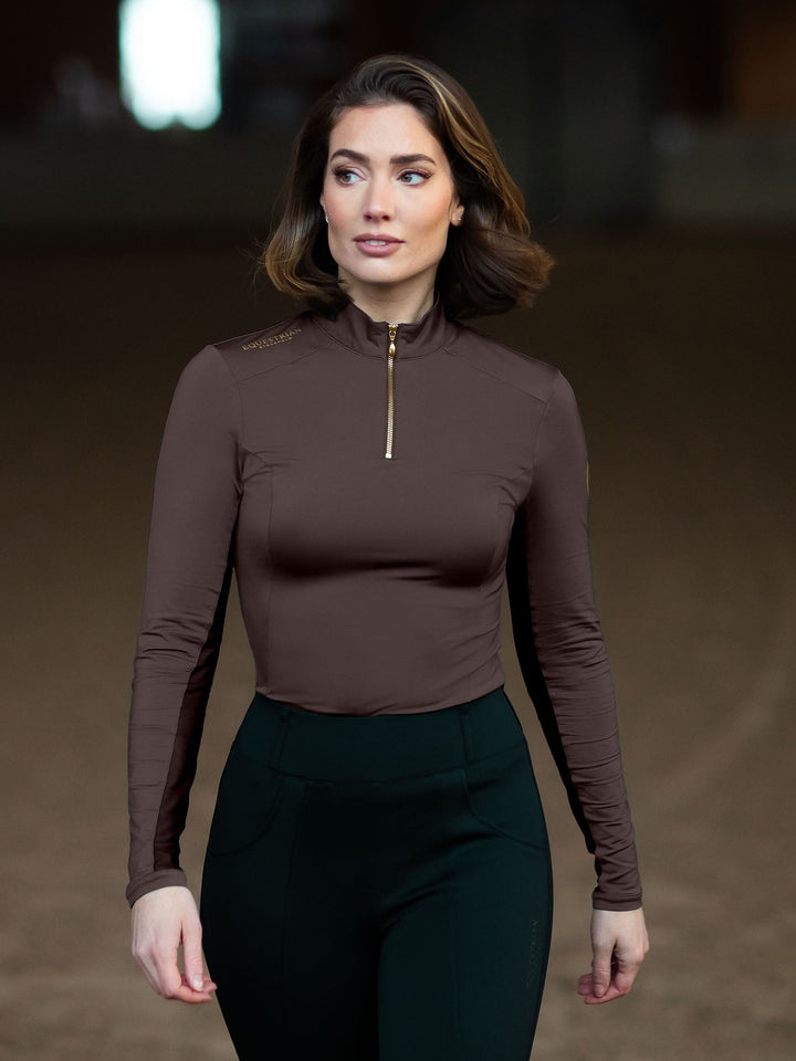 Equestrian Stockholm Air Breeze Sunshirt Golden Brown - Top - Kingdom Equestrian
