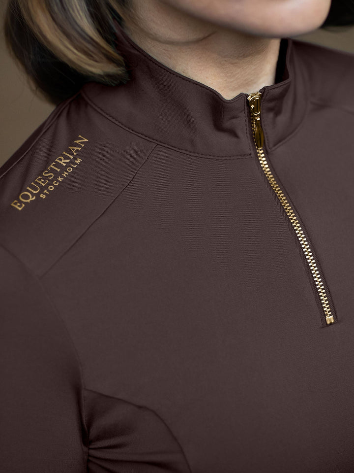 Equestrian Stockholm Air Breeze Sunshirt Golden Brown - Top - Kingdom Equestrian