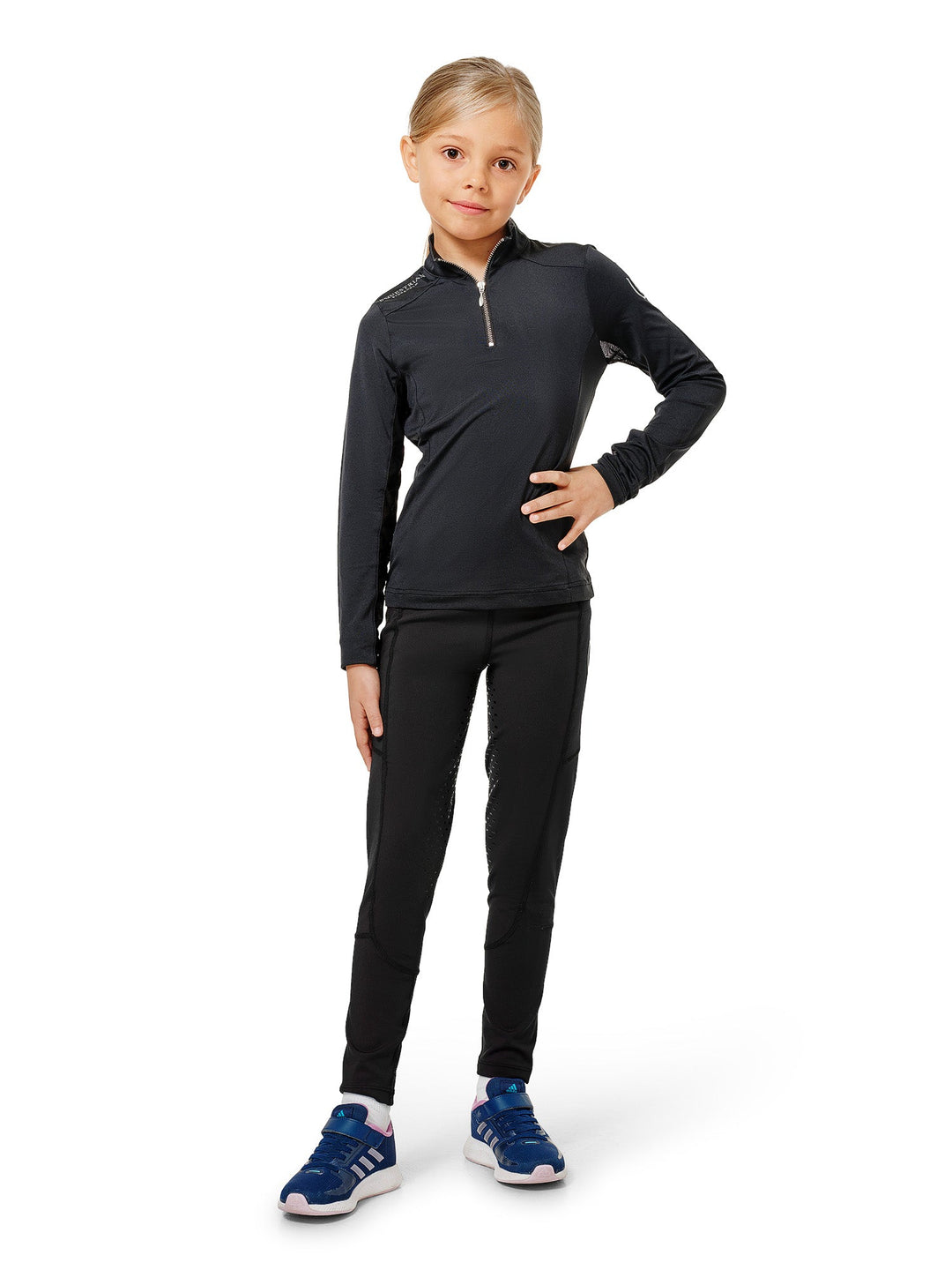 Equestrian Stockholm Air Breeze Sunshirt Young Rider Black - Air Breeze Sunshirt Young Rider - Kingdom Equestrian