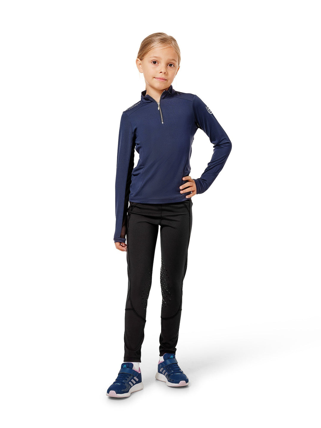 Equestrian Stockholm Air Breeze Sunshirt Young Rider Midnight Blue - Air Breeze Sunshirt Young Rider - Kingdom Equestrian