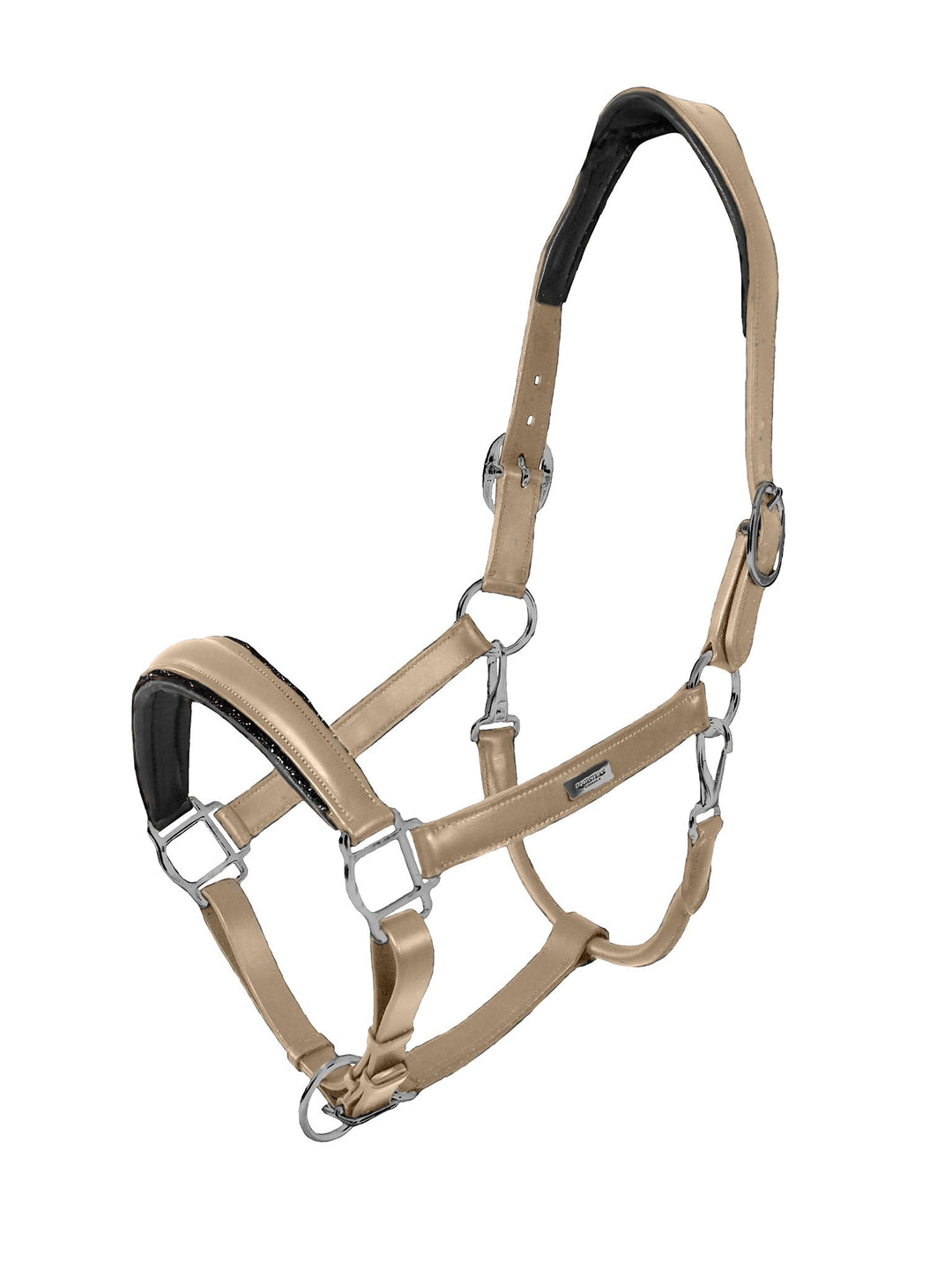 Equestrian Stockholm Anatomic Glimmer Leather Halter Sand - Halter - Kingdom Equestrian