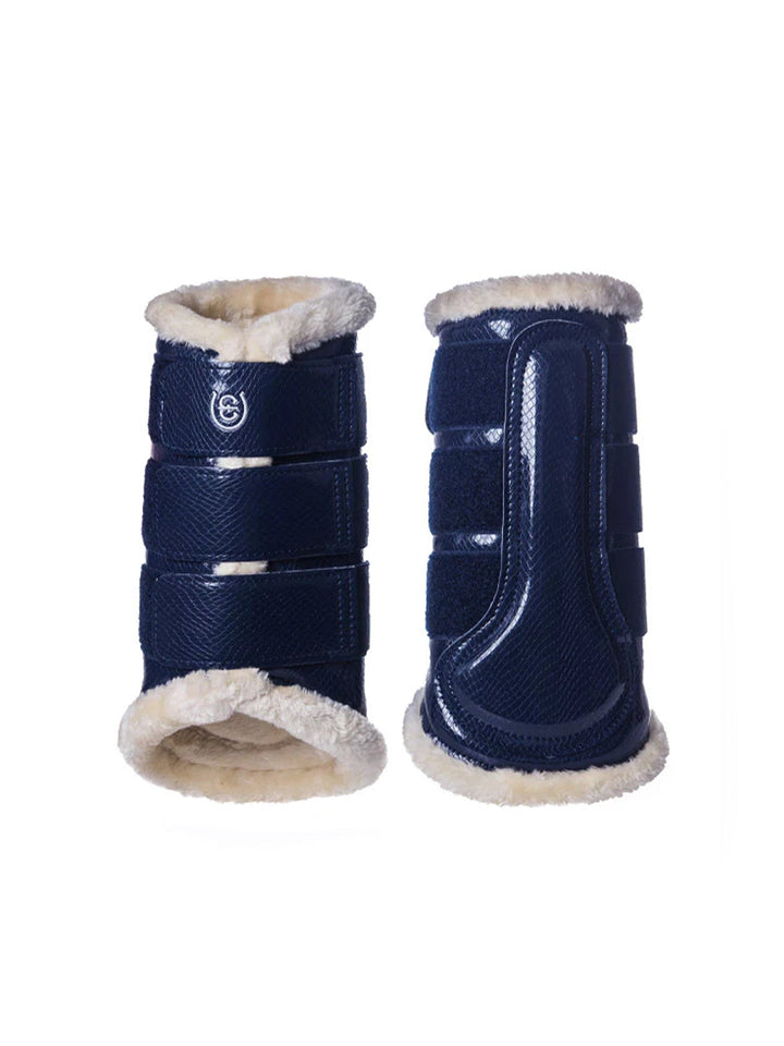 Equestrian Stockholm Brushing Boots Navy - Brushing Boots - Kingdom Equestrian