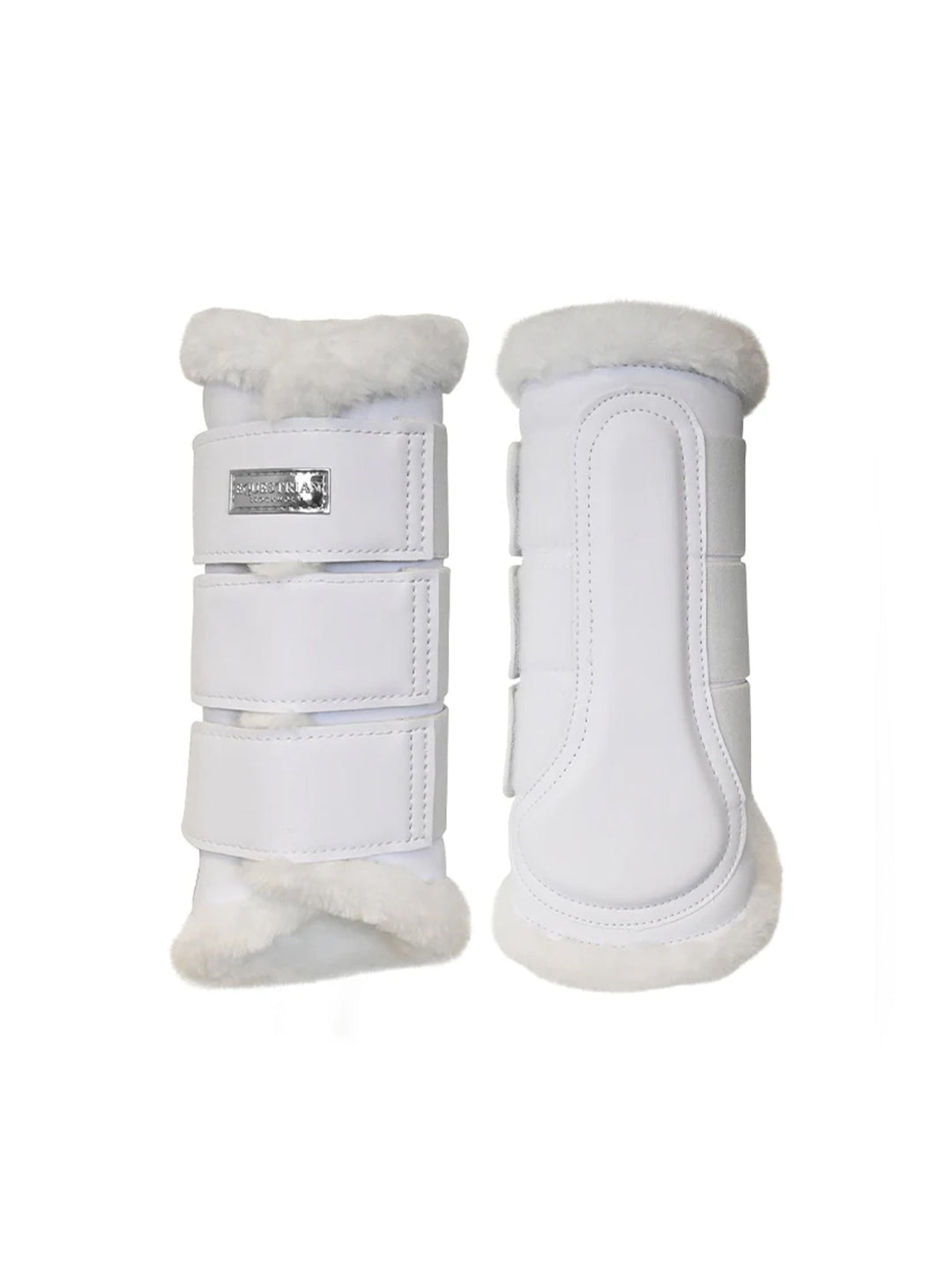 Equestrian Stockholm Brushing Boots White Silver - Brushing Boots - Kingdom Equestrian