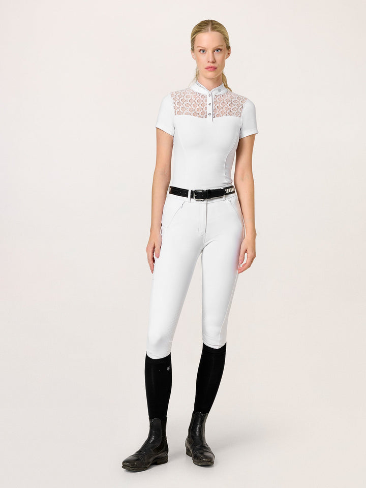 Equestrian Stockholm Crystal Champion Competition Top White - Top - Kingdom Equestrian