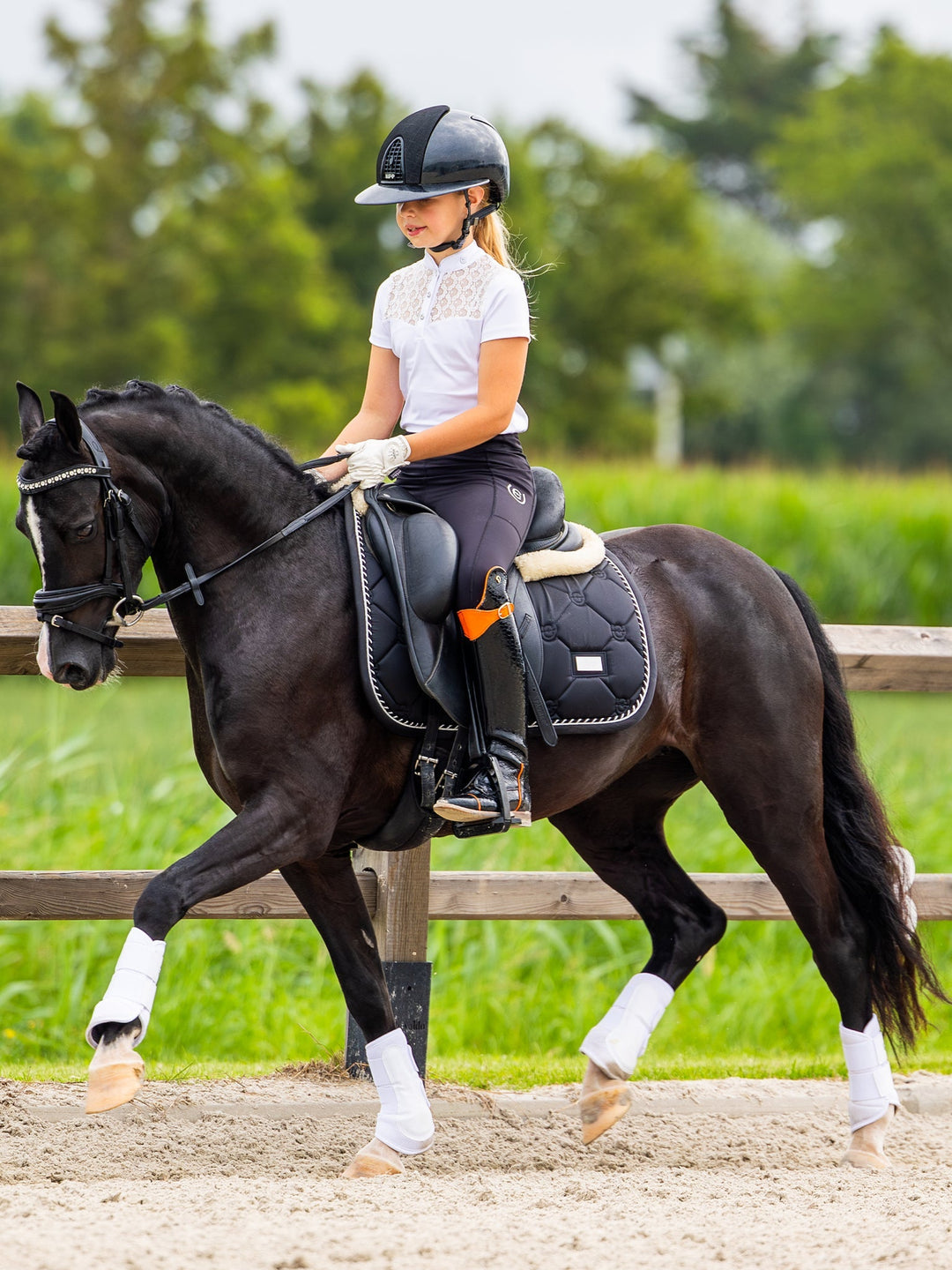 Equestrian Stockholm Crystal Champion Competition Top Young Rider White - Crystal Champion Competition Top - Kingdom Equestrian