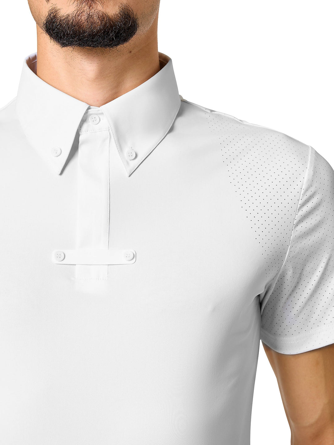Equestrian Stockholm Divine Motion Competition Shirt Men White - Polo Shirt - Kingdom Equestrian