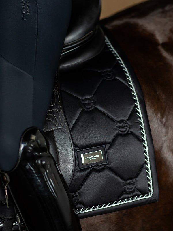 Equestrian Stockholm Dressage Saddle Pad Black Edition - Dressage Saddle Pad - Kingdom Equestrian