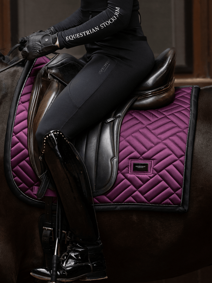 Equestrian Stockholm Dressage Saddle Pad Modern Purple Night - Dressage Saddle Pad - Kingdom Equestrian