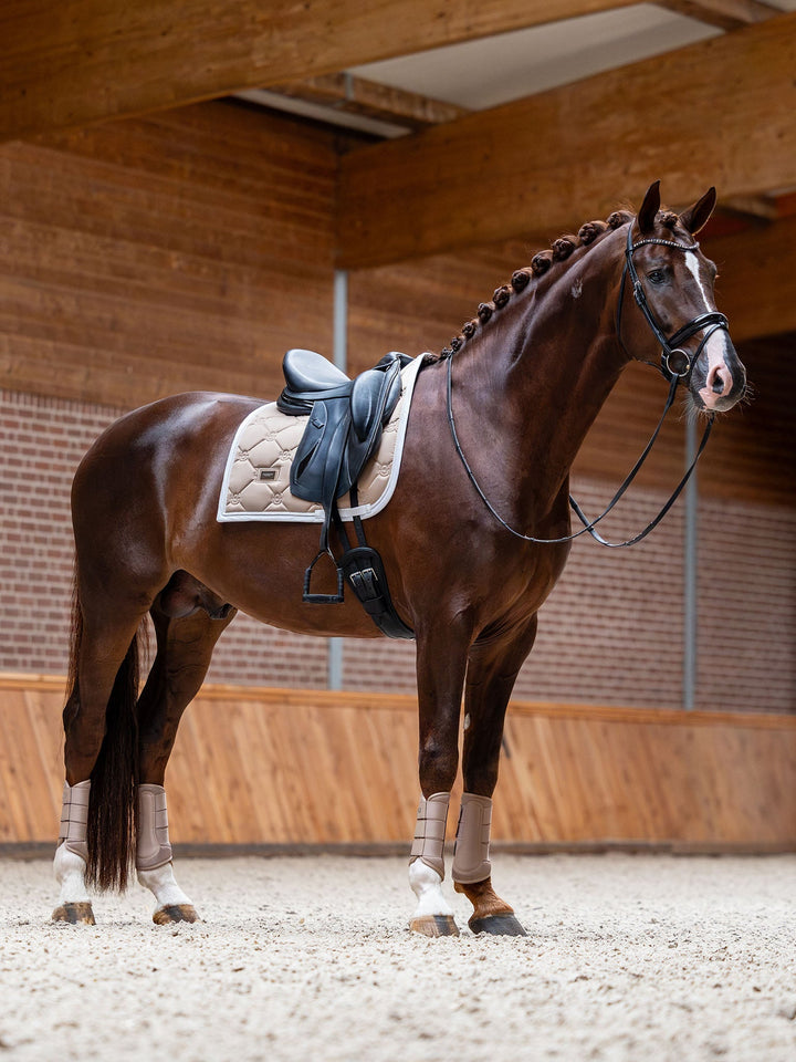Equestrian Stockholm Dressage Saddle Pad Sand - Dressage Saddle Pad - Kingdom Equestrian