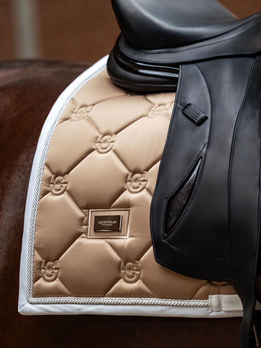 Equestrian Stockholm Dressage Saddle Pad Sand - Dressage Saddle Pad - Kingdom Equestrian