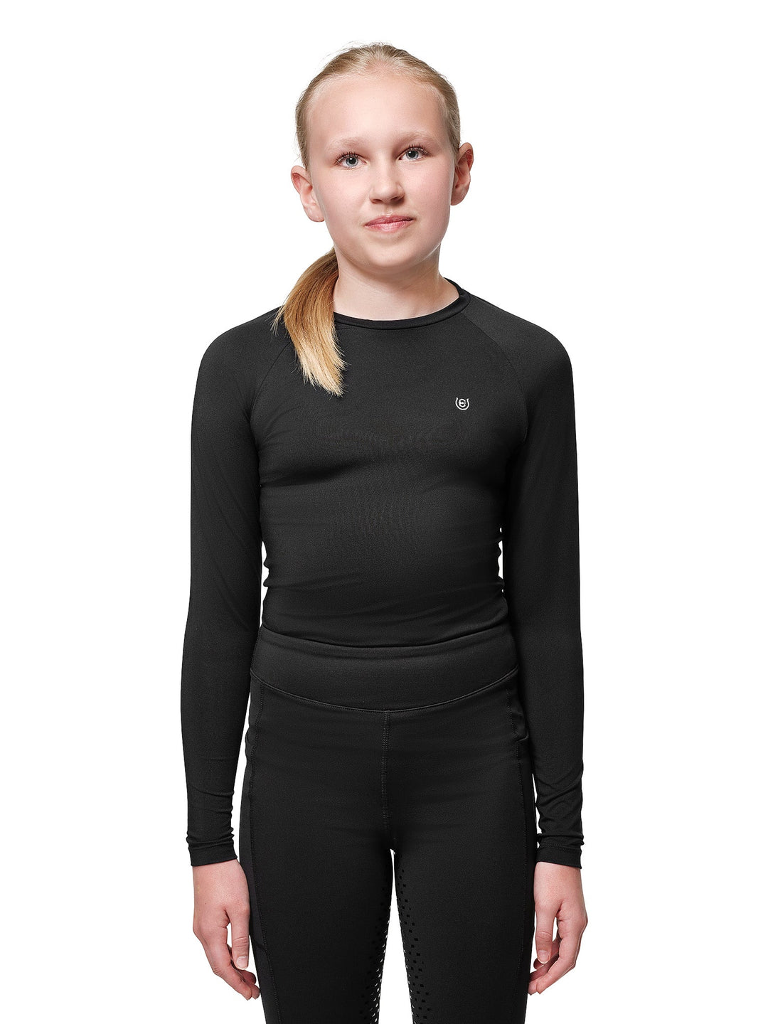 Equestrian Stockholm Dynamic Base Layer Top Young Rider Black - Dynamic Base Layer Top Young Rider - Kingdom Equestrian