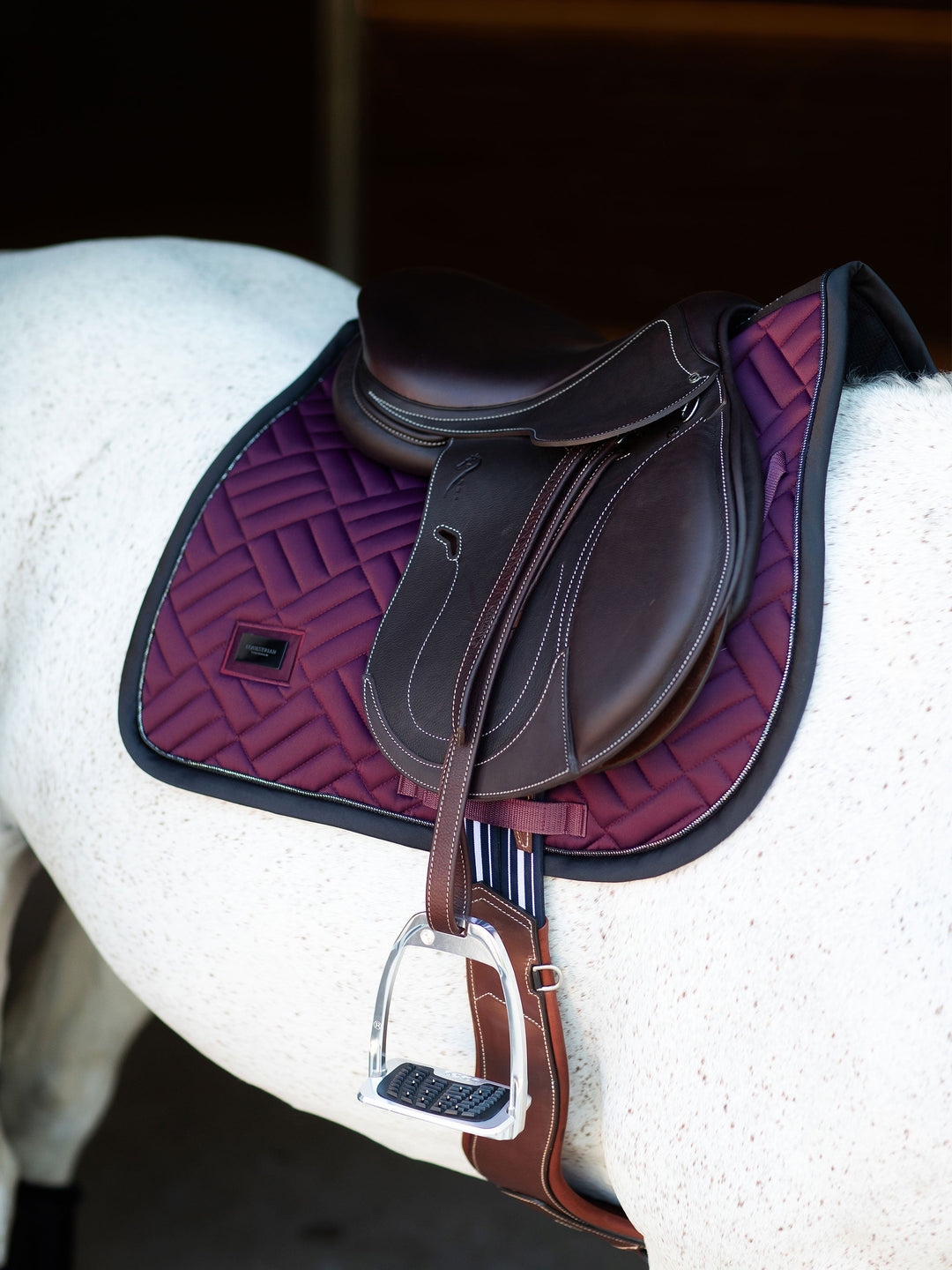 Equestrian Stockholm Jump Saddle Pad Modern Purple Night - Jump Saddle Pad - Kingdom Equestrian