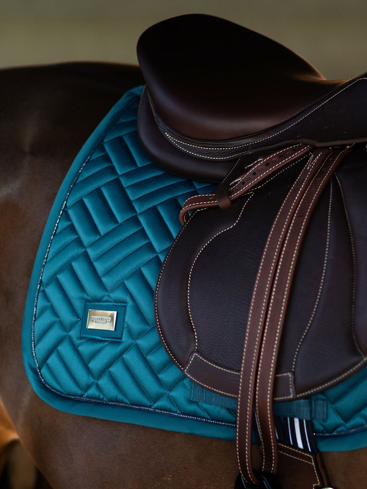 Equestrian Stockholm Jump Saddle Pad Modern Teal Blue - Jump Saddle Pad - Kingdom Equestrian