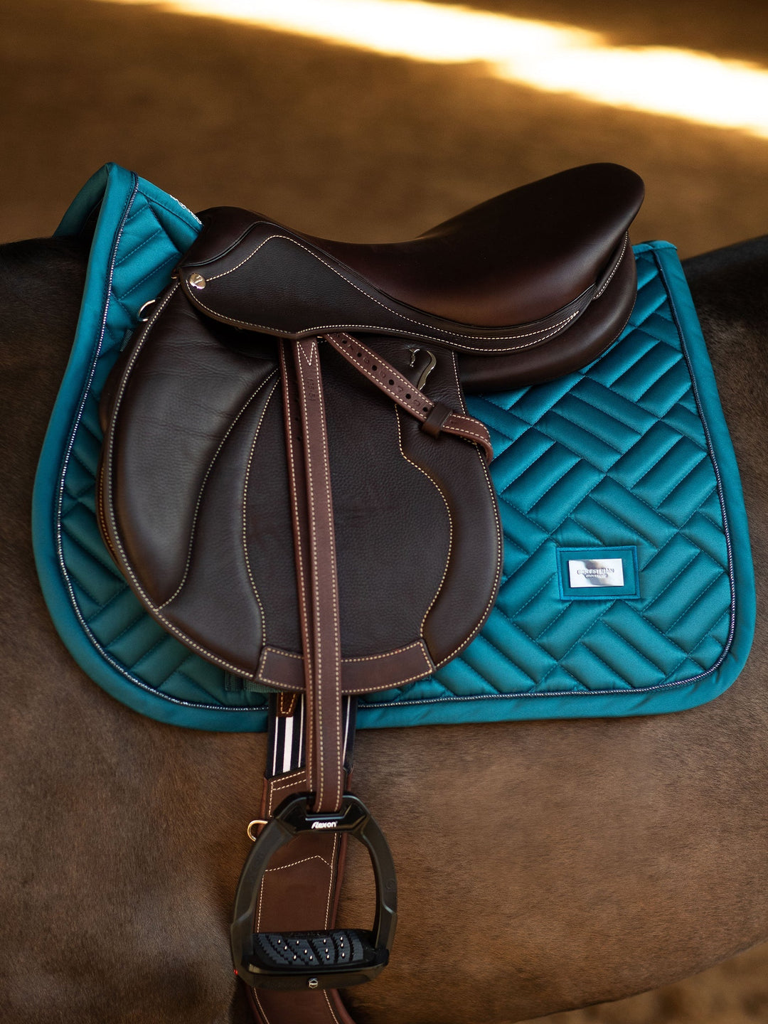 Equestrian Stockholm Jump Saddle Pad Modern Teal Blue - Jump Saddle Pad - Kingdom Equestrian