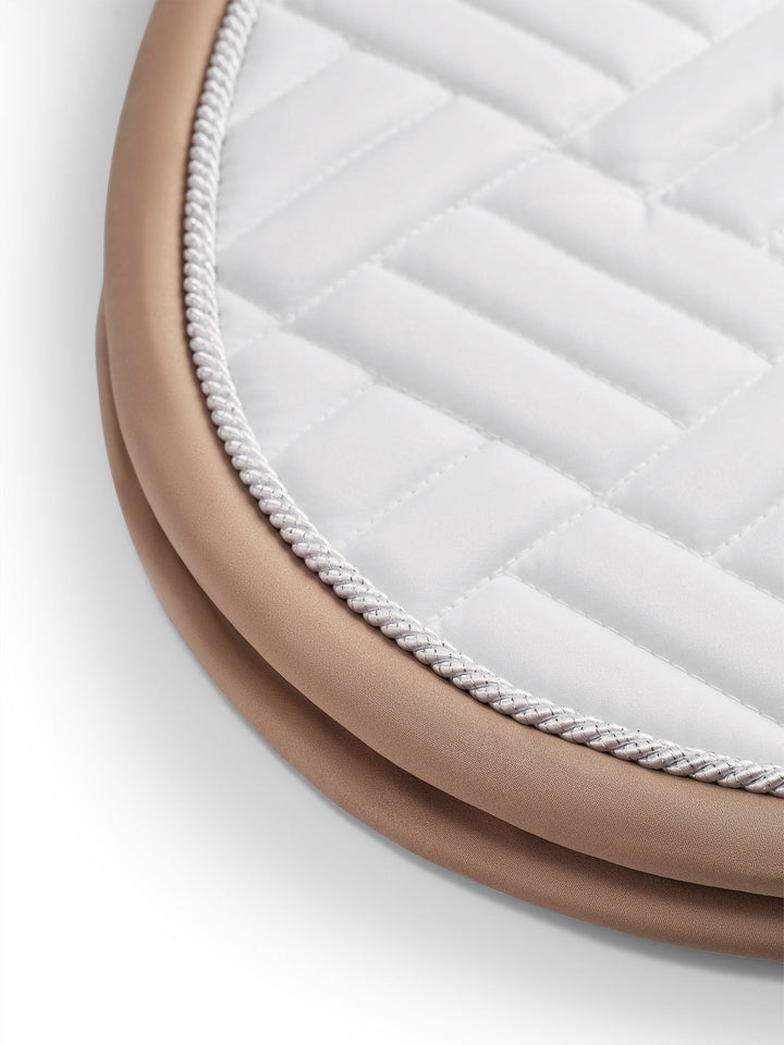 Equestrian Stockholm Jump Saddle Pad Modern White Sand - Jump Saddle Pad - Kingdom Equestrian