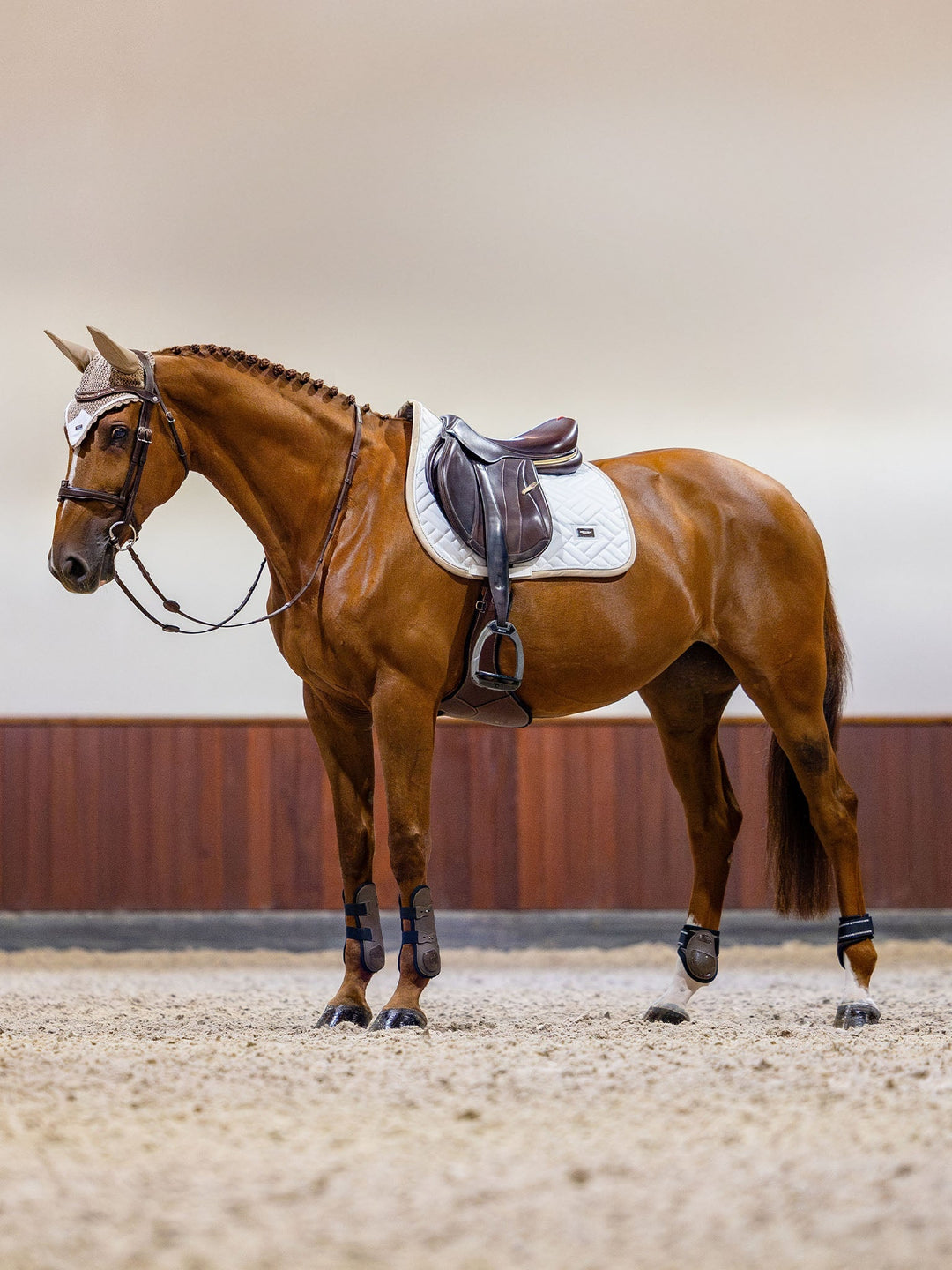 Equestrian Stockholm Jump Saddle Pad Modern White Sand - Jump Saddle Pad - Kingdom Equestrian