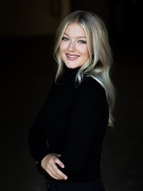 Equestrian Stockholm Knitted Polo Top Black Edition - Sweater - Kingdom Equestrian