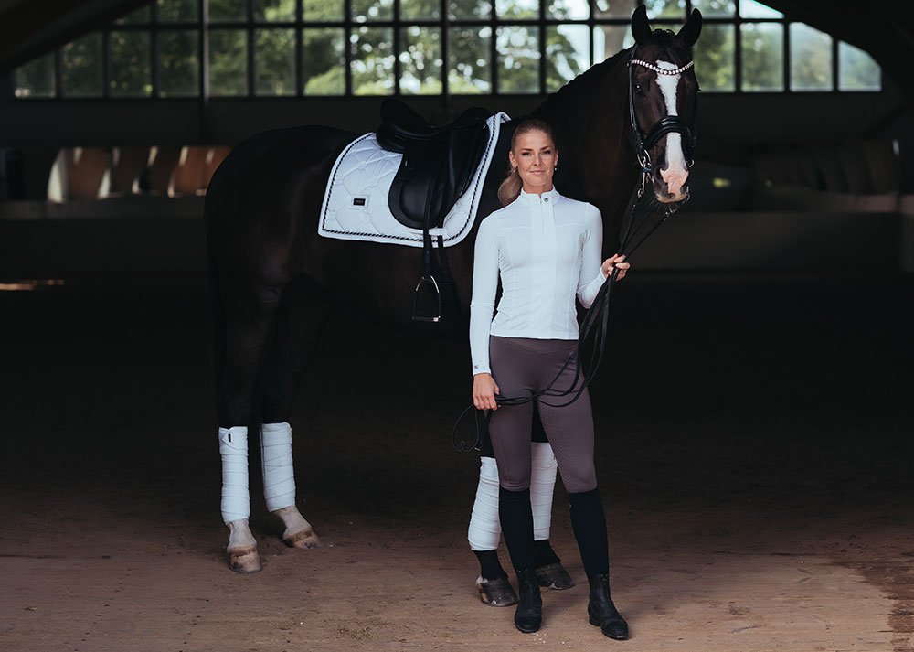 Equestrian Stockholm Light Breeze Competition Top White Perfection - Top - Kingdom Equestrian