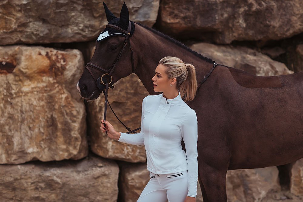 Equestrian Stockholm Light Breeze Competition Top White Perfection - Top - Kingdom Equestrian