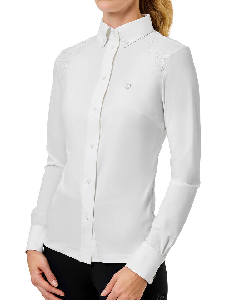 Equestrian Stockholm Performance Shirt White - Top - Kingdom Equestrian