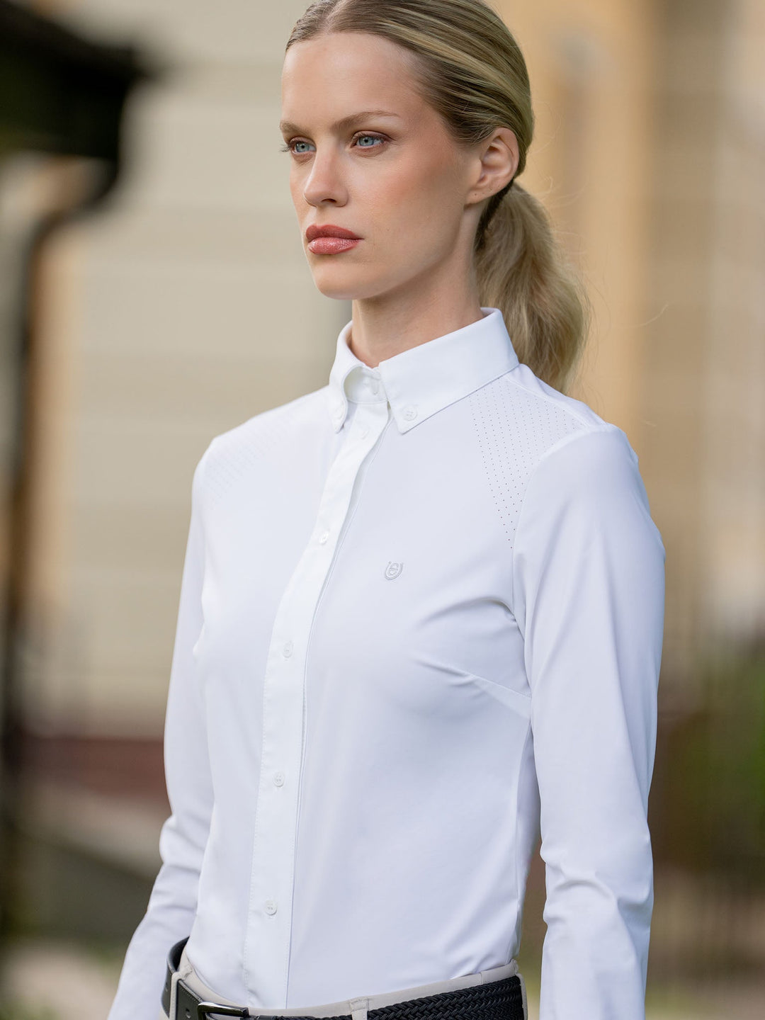 Equestrian Stockholm Performance Shirt White - Top - Kingdom Equestrian