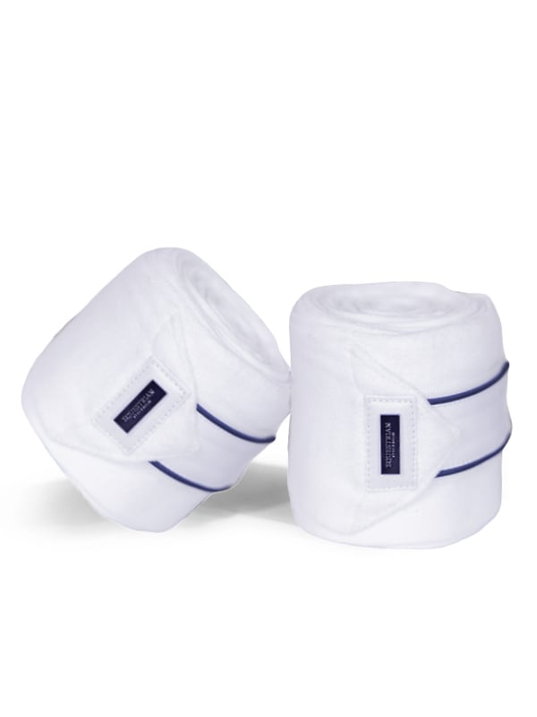 Equestrian Stockholm Polo Wraps White Blue Meadow - Polo Wraps - Kingdom Equestrian