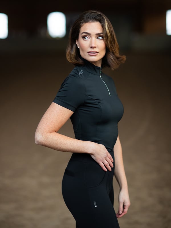 Equestrian Stockholm UV Protection Top Short Sleeve Black Edition - Top - Kingdom Equestrian