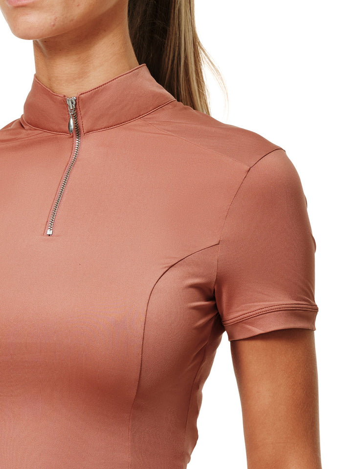 Equestrian Stockholm UV Protection Top Short Sleeve Coral - Top - Kingdom Equestrian