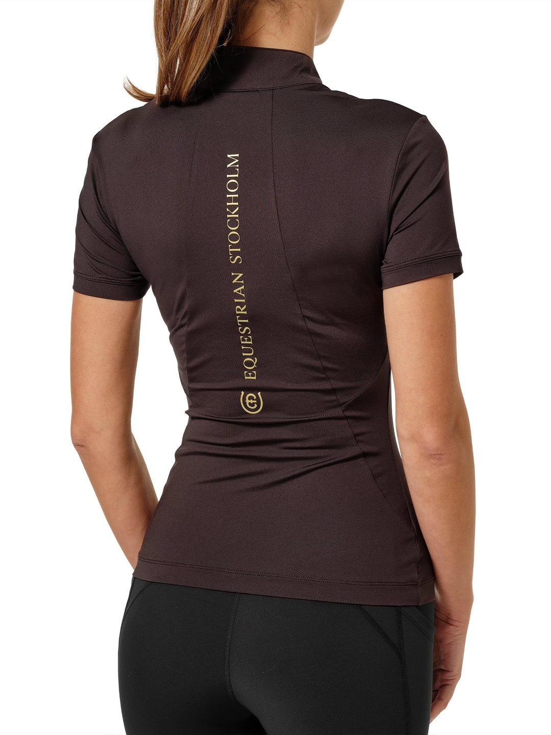 Equestrian Stockholm UV Protection Top Short Sleeve Golden Brown - Top - Kingdom Equestrian