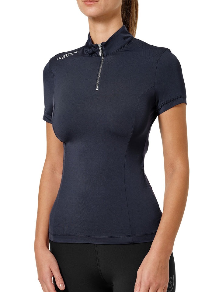 Equestrian Stockholm UV Protection Top Short Sleeve Midnight Blue - Top - Kingdom Equestrian