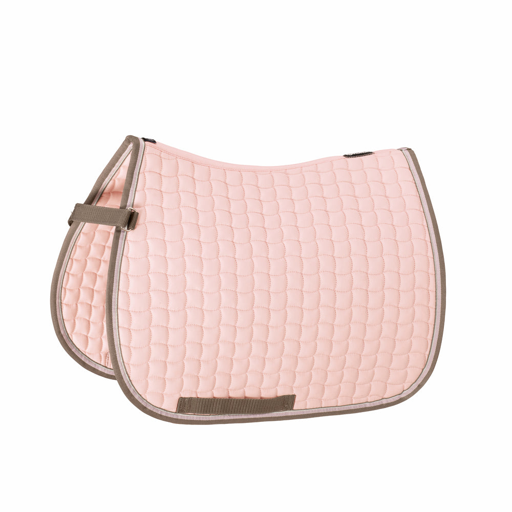 Eskadron Saddle Cloth Cotton Contrast Shetty Core in Powderrose - front view
