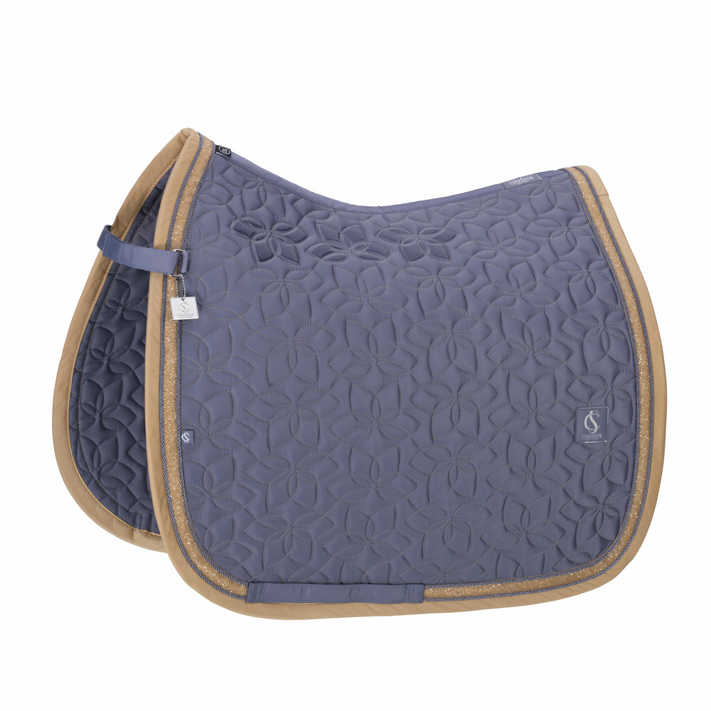 Eskadron Saddle Cloth Glossy Jewel Contrast Classic Sports in Orchid - front view