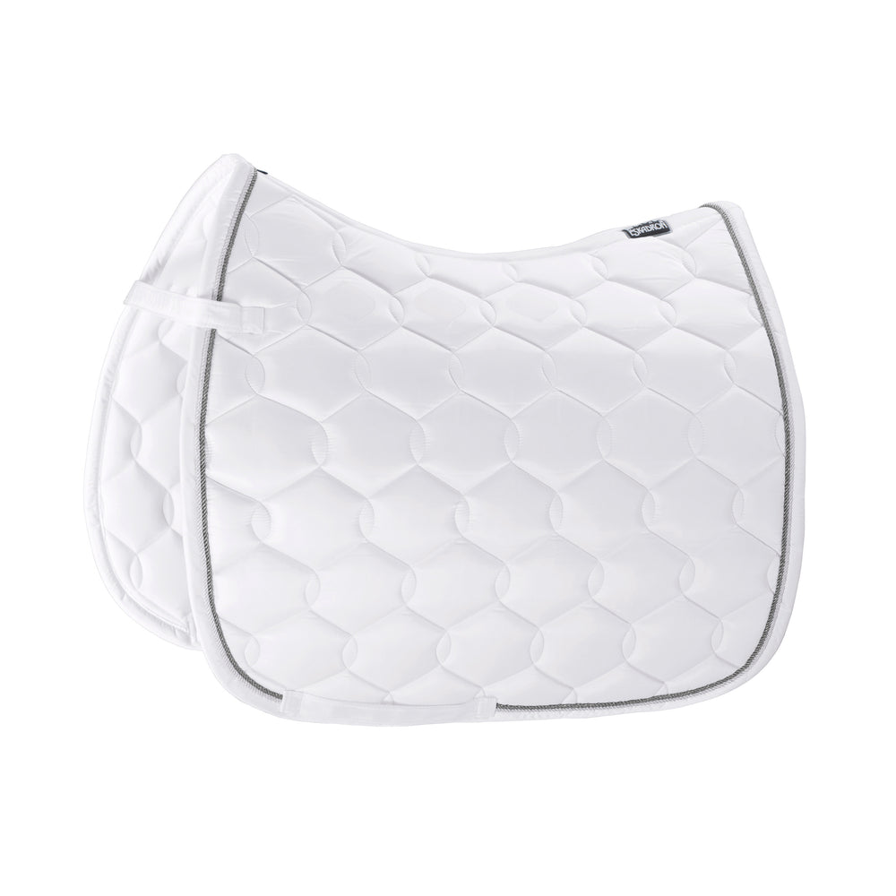 Eskadron Saddle Cloth Glossy Wave Contrast Core in White - front view