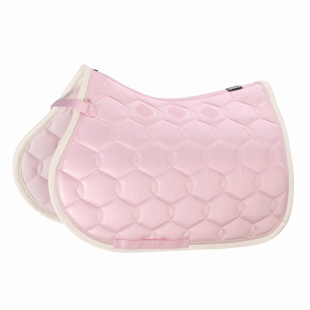 Eskadron Saddle Cloth Glossy Wave Contrast Core in Powderrose - detail view