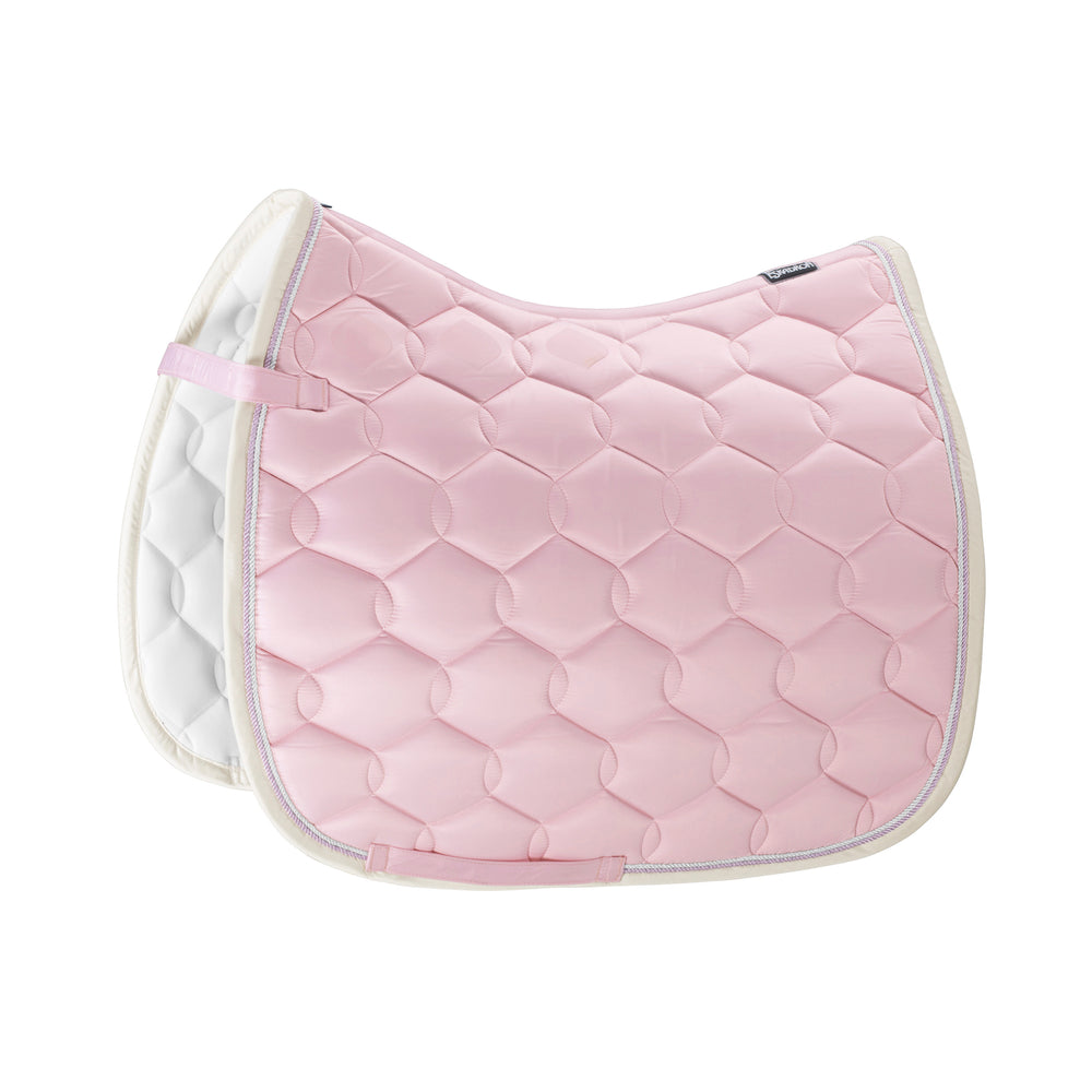 Eskadron Saddle Cloth Glossy Wave Contrast Core in Powderrose - front view