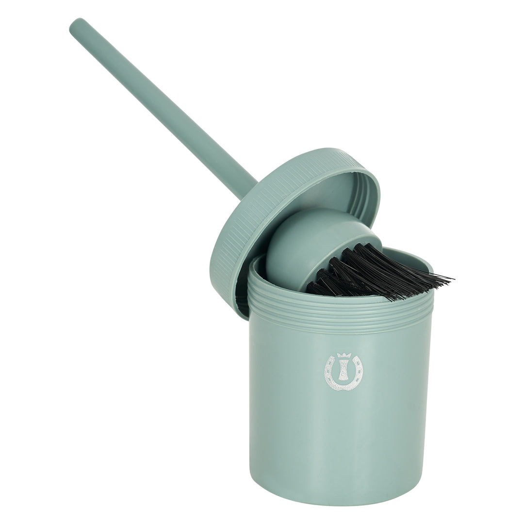 Imperial Riding Hoof Oil Brush with Container - Sage Green