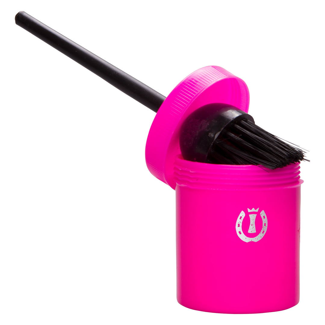 Imperial Riding Hoof Oil Brush with Container - Neon Pink