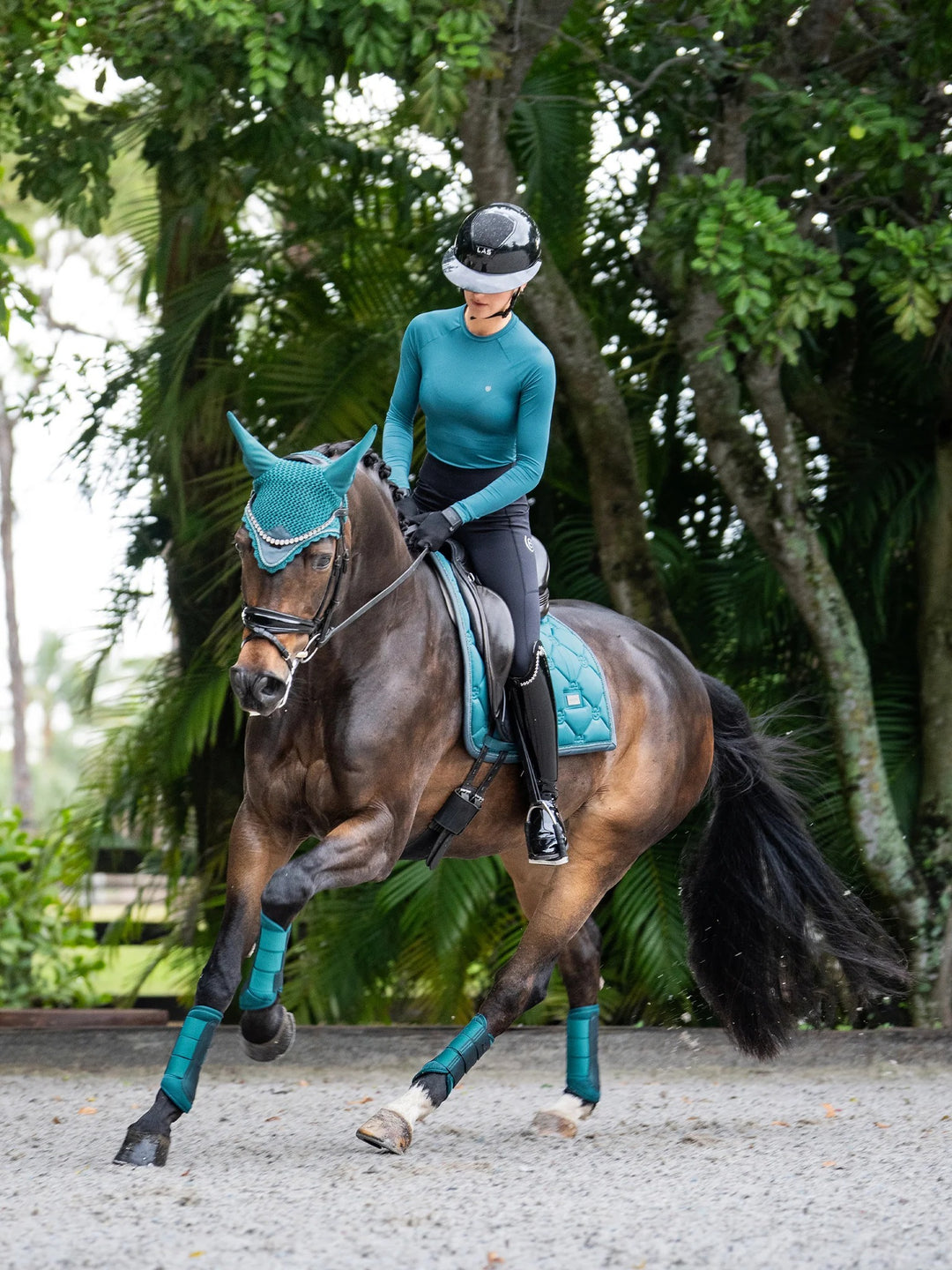 Equestrian Stockholm Classic Dressage Saddle Pad - Teal Blue - Dressage Saddle Pad - Kingdom Equestrian