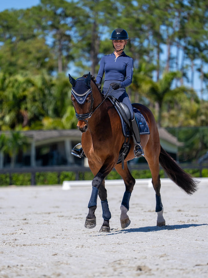 Equestrian Stockholm Classic Mesh Brushing Boots - Midnight Blue - Brushing Boots - Kingdom Equestrian