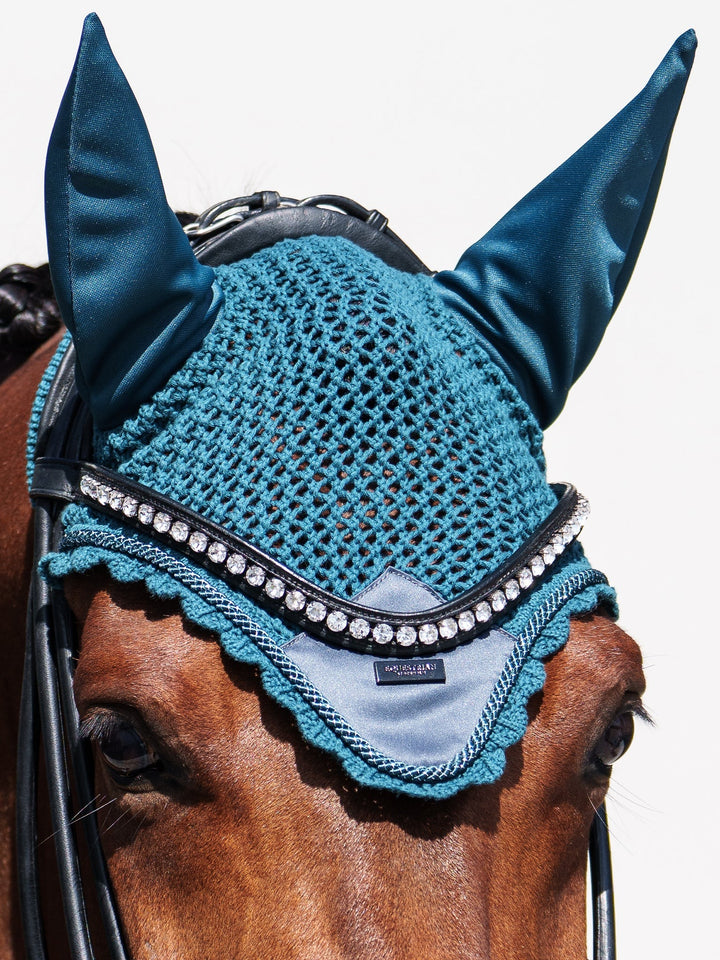 Equestrian Stockholm Fly Hood - Teal Blue - Fly Hood - Kingdom Equestrian