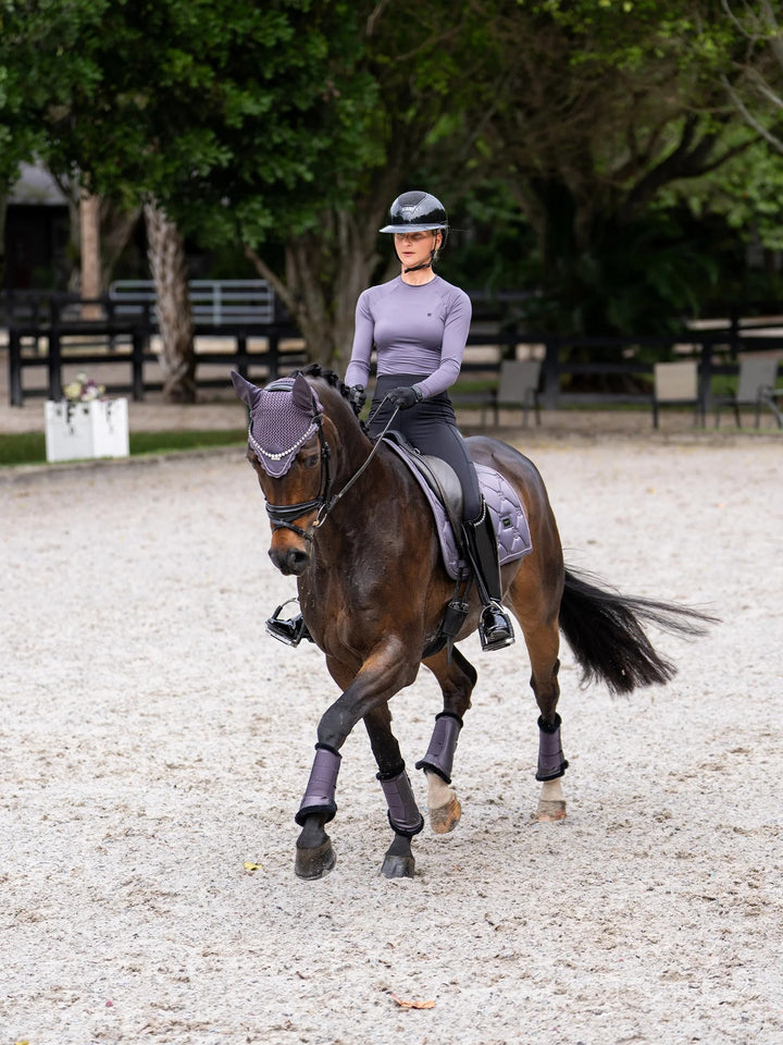 Equestrian Stockholm Classic Dressage Saddle Pad - Dark Violet - Dressage Saddle Pad - Kingdom Equestrian