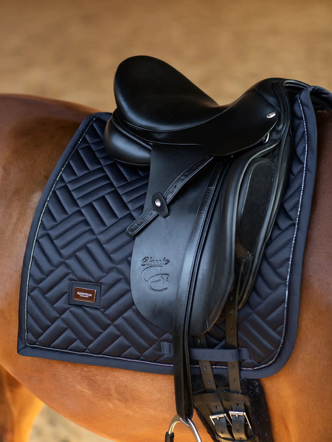 Equestrian Stockholm Modern Classic Dressage Saddle Pad - Midnight Blue - Dressage Saddle Pad - Kingdom Equestrian
