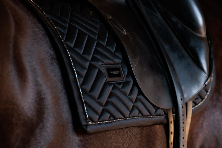 Equestrian Stockholm Modern Dressage Saddle Pad - Black - Dressage Saddle Pad - Kingdom Equestrian