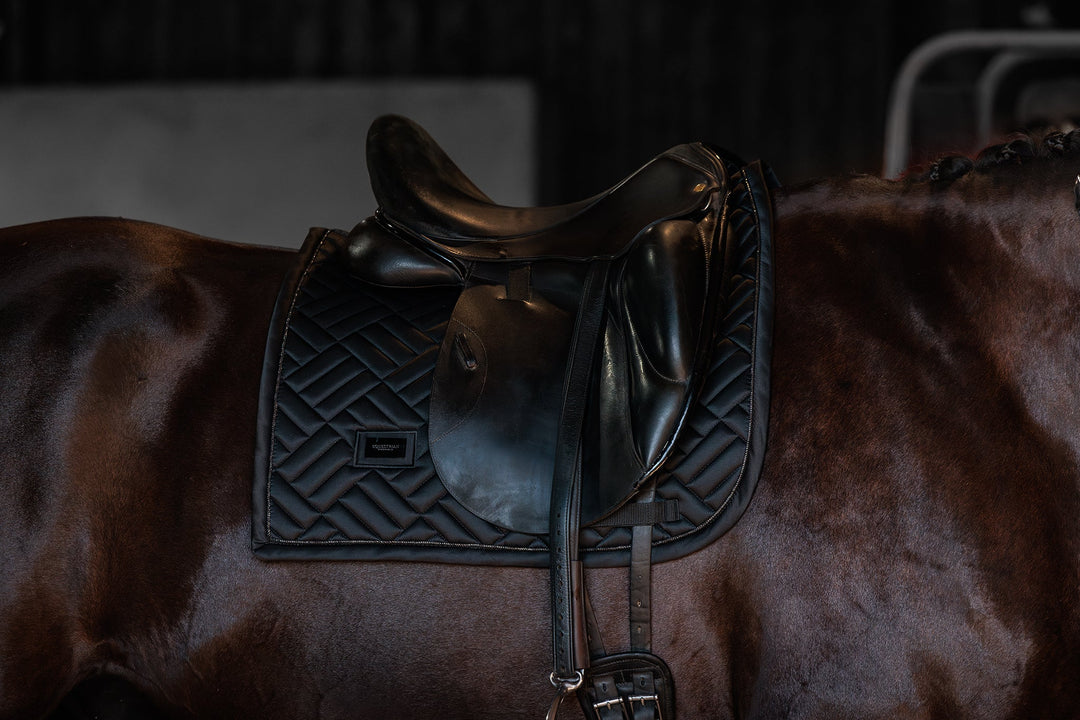 Equestrian Stockholm Modern Dressage Saddle Pad - Black - Dressage Saddle Pad - Kingdom Equestrian
