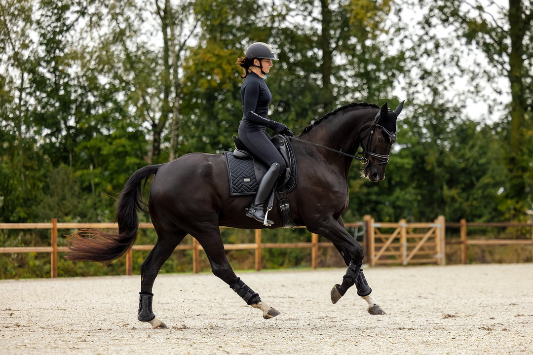 Equestrian Stockholm Modern Dressage Saddle Pad - Black - Dressage Saddle Pad - Kingdom Equestrian