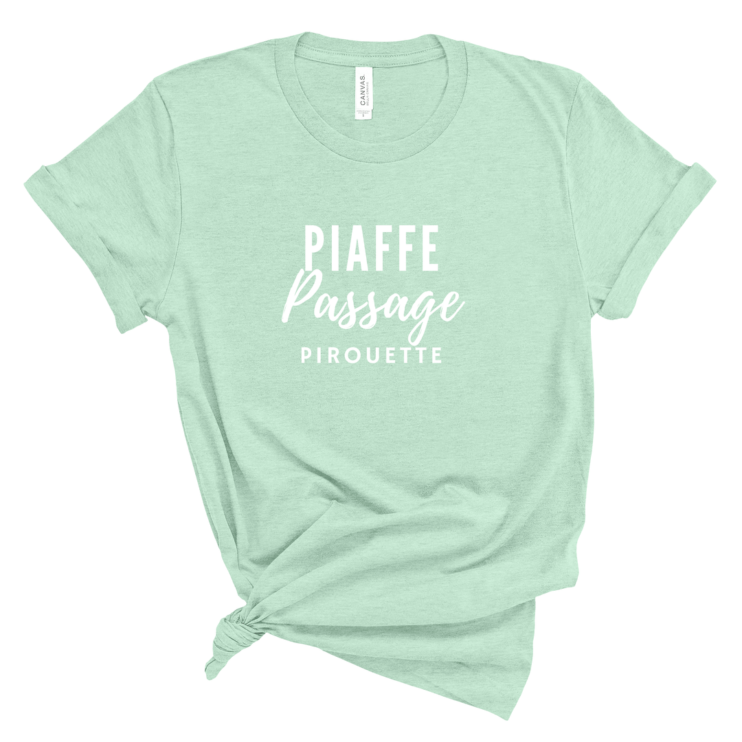 Piaffe Passage Pirouette Jersey T-Shirt - T-Shirt - Kingdom Equestrian