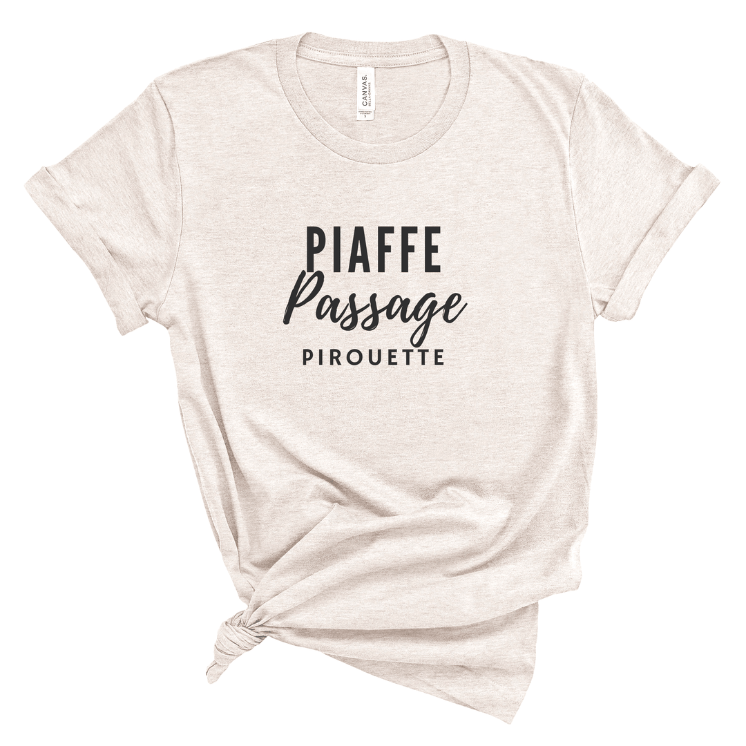 Piaffe Passage Pirouette Jersey T-Shirt - T-Shirt - Kingdom Equestrian