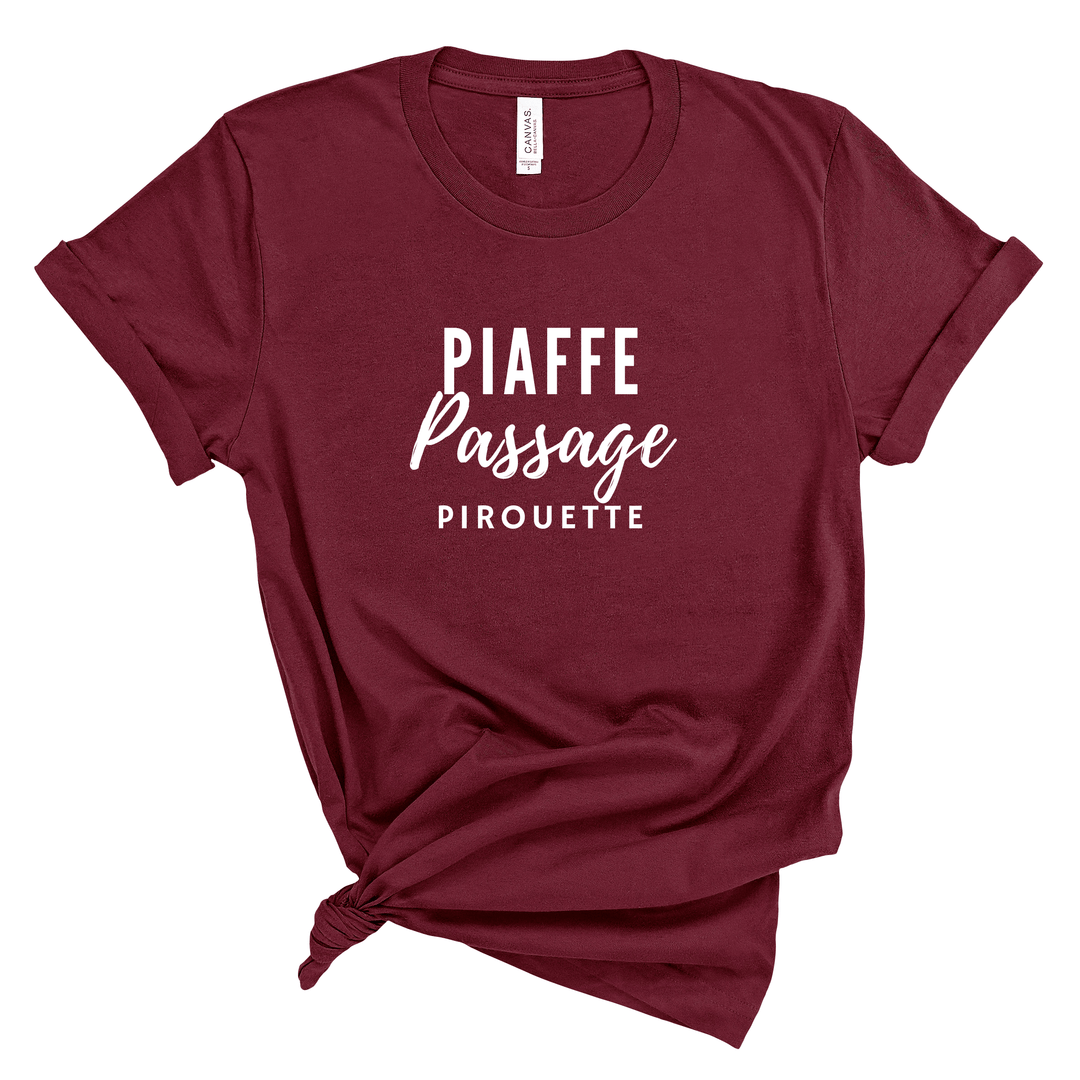 Piaffe Passage Pirouette Jersey T-Shirt - T-Shirt - Kingdom Equestrian